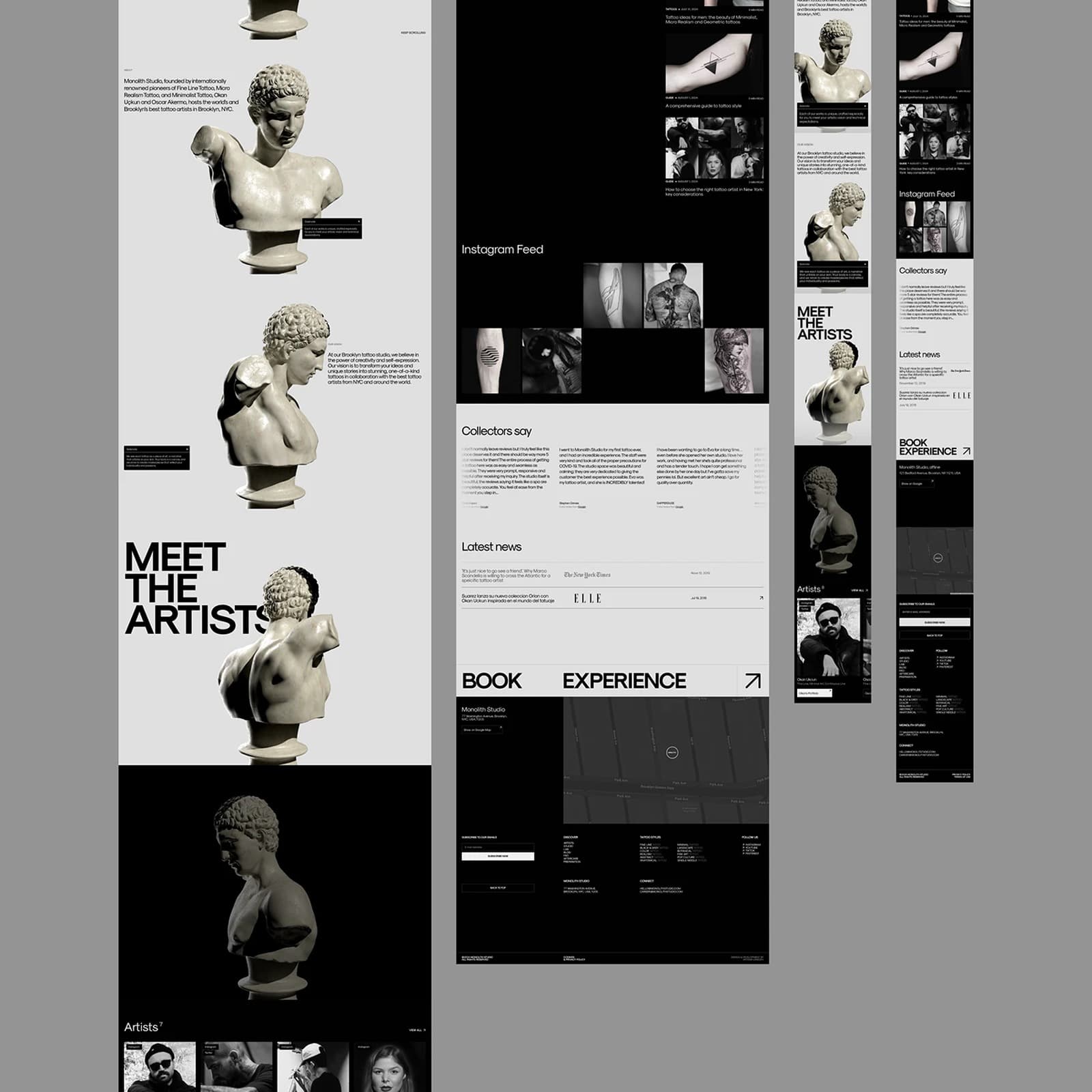 Monolith Studio: Tattoo Studio Web Design by Le:mma