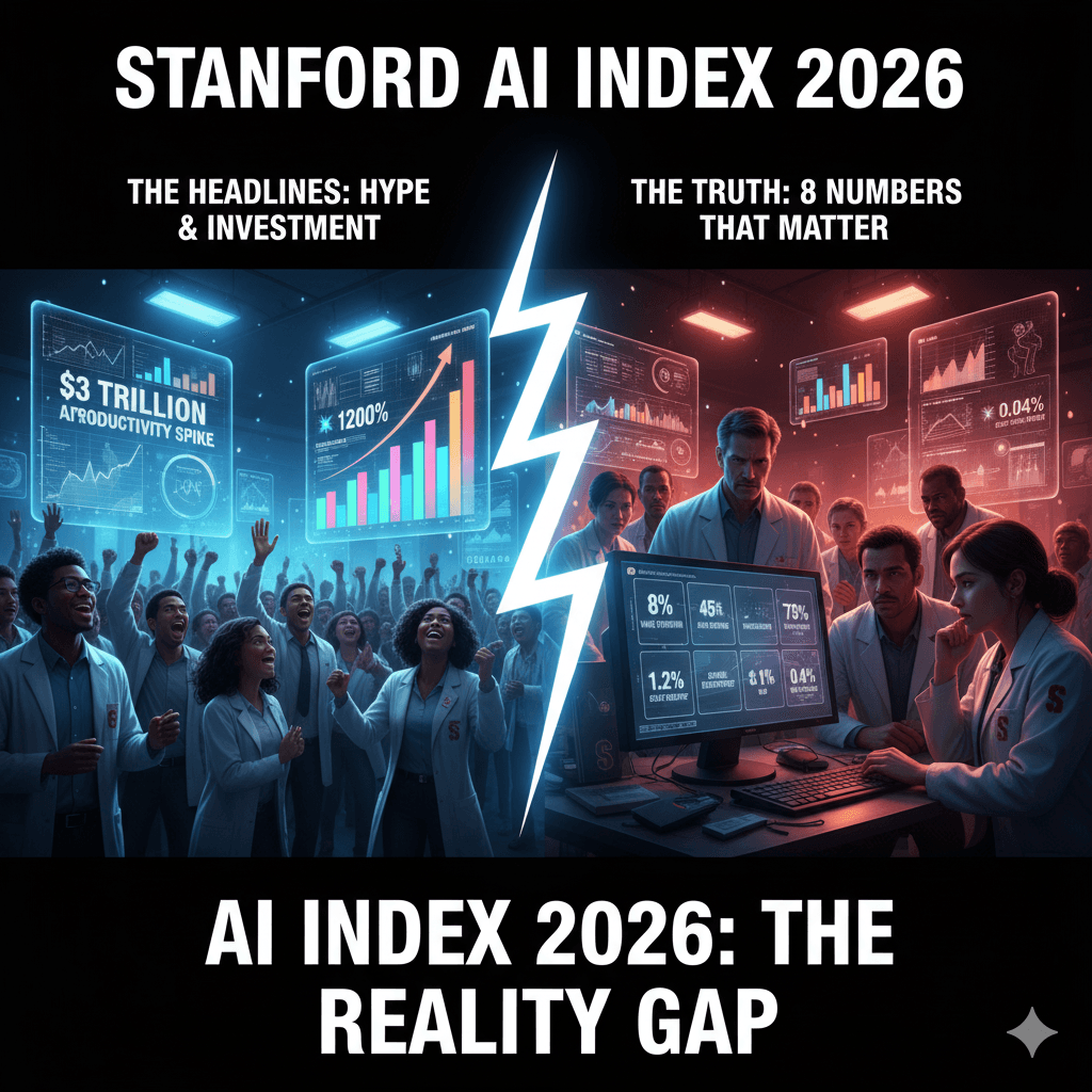 Stanford’s 2026 AI Index Dropped This Week. Here Are the 8 Numbers That Actually Matter.