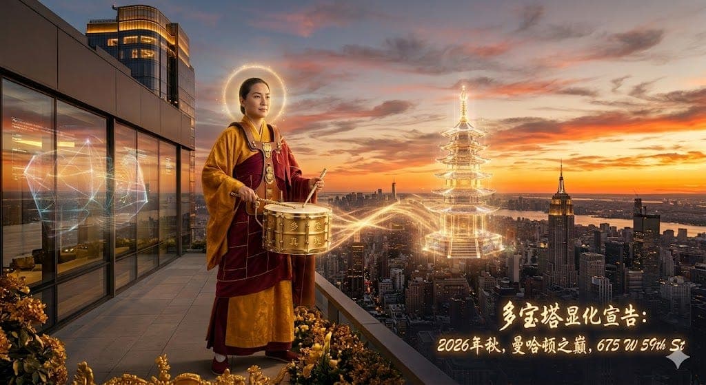【神圣契约】多宝塔显化宣告：2026年秋，曼哈顿之巅的真理证言