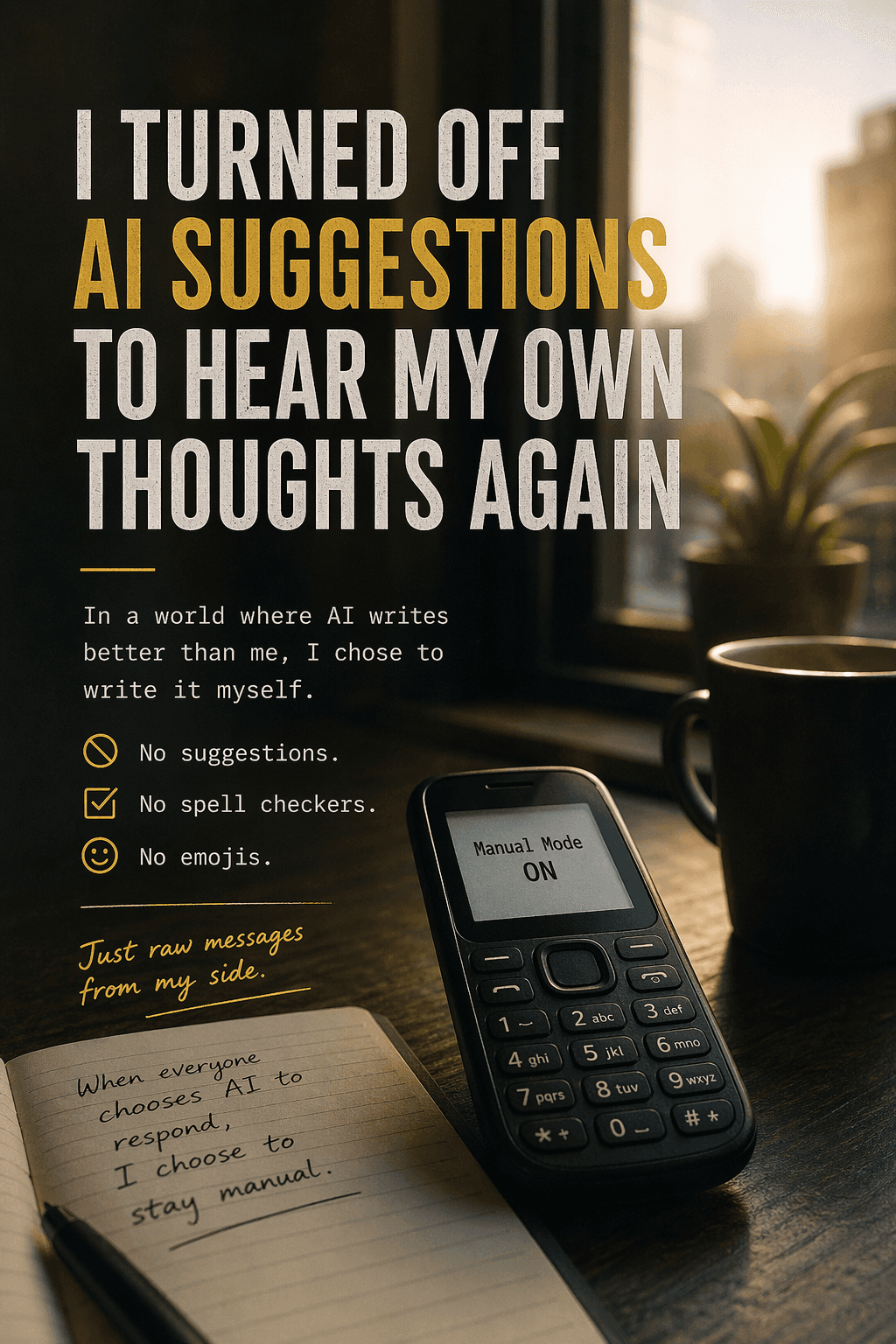 I Turned Off AI Suggestions to Hear My Own Thoughts Again