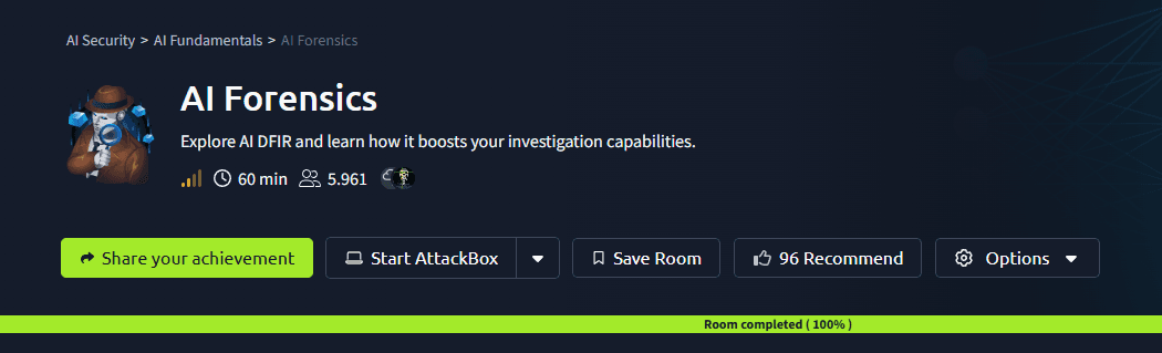 AI Forensics (THM) Tryhackme WriteUp and Answer