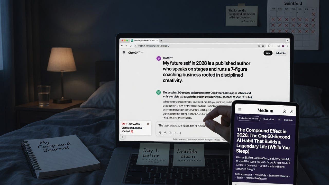 The Compound Effect in 2026: The One 60-Second AI Habit That Builds a Legendary Life (While You…