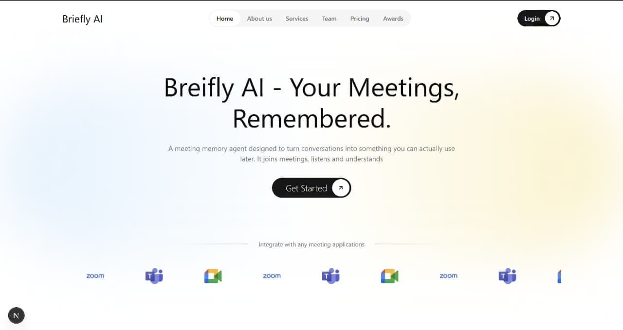 Briefly AI — Your meetings, remembered.