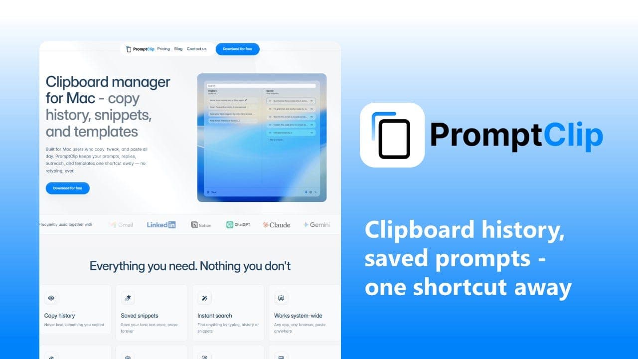 I was retyping the same prompt 50 times a day— So I Built a Clipboard Manager