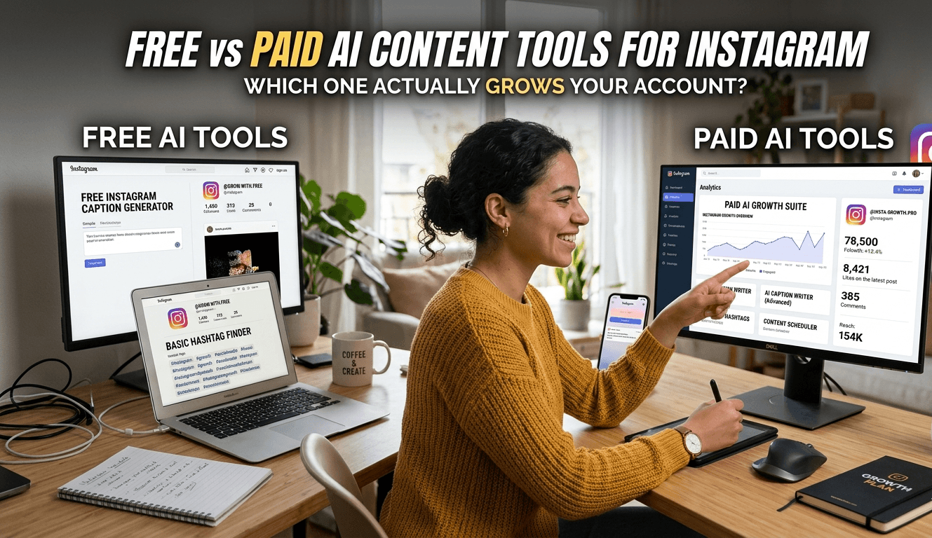 Free vs Paid AI Content Tools for Instagram — Which One Actually Grows Your Account?