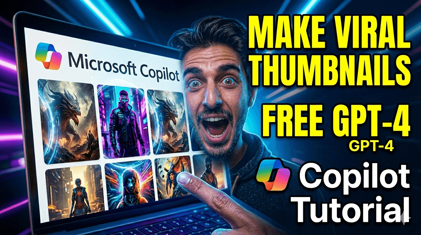 How to Create Viral YouTube Thumbnails with Microsoft Copilot (100% Free).