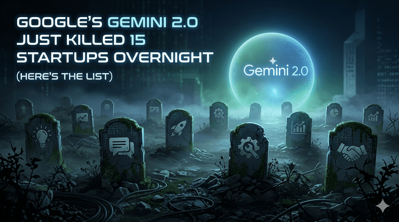 Google’s Gemini 2.0 Just Killed 15 Startups Overnight (Here’s the List)