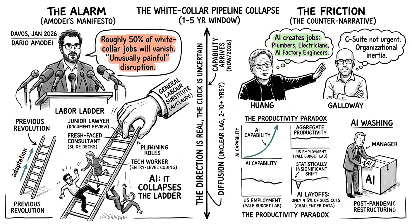 The Warning Shot: Dario Amodei Says 50% of White-Collar Jobs Will Vanish in 1–5 Years