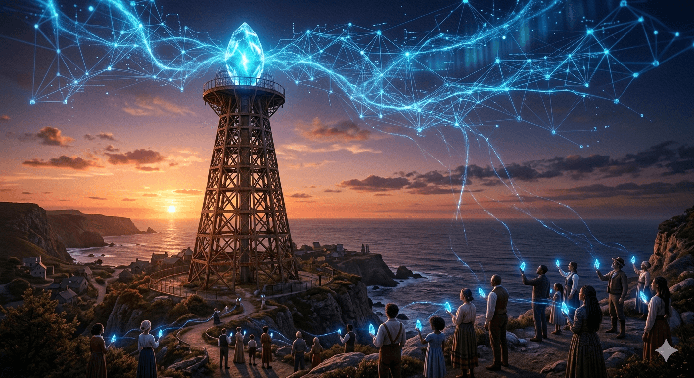 The Tower, the Crystal, and the Conductor: What Tesla and Atlantis Can Teach Us About AI