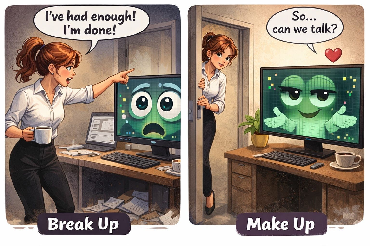 My Break Up… and Make Up with ChatGPT
