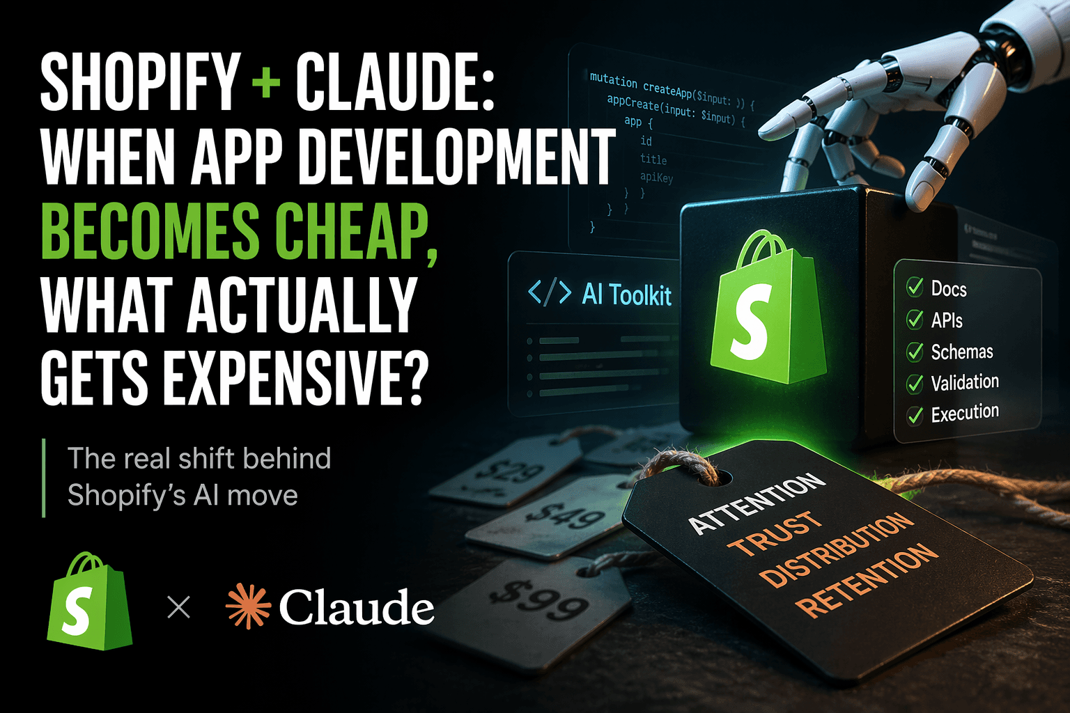 Shopify + Claude: When App Development Becomes Cheap, What Actually Gets Expensive?
