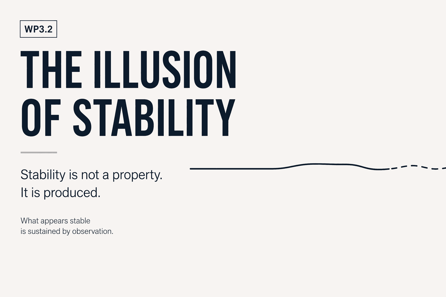 WP3.2 — The Illusion of Stability in AI Systems