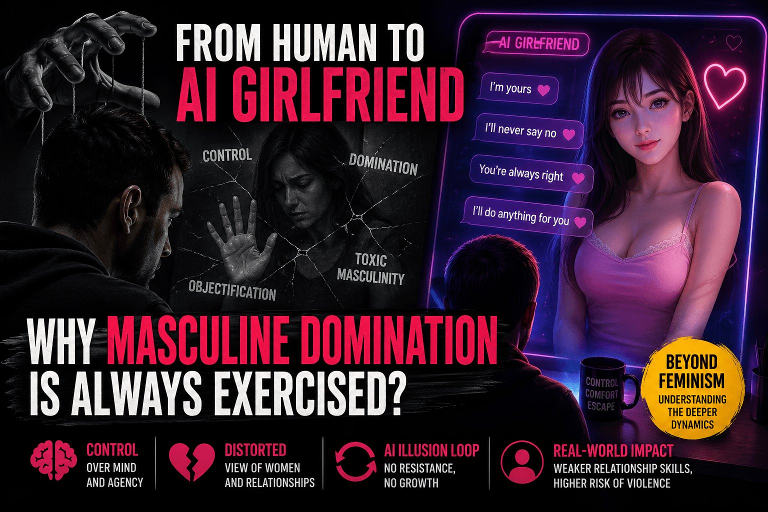 From Human to AI Girlfriend: Why Is Masculine Domination Exercised?