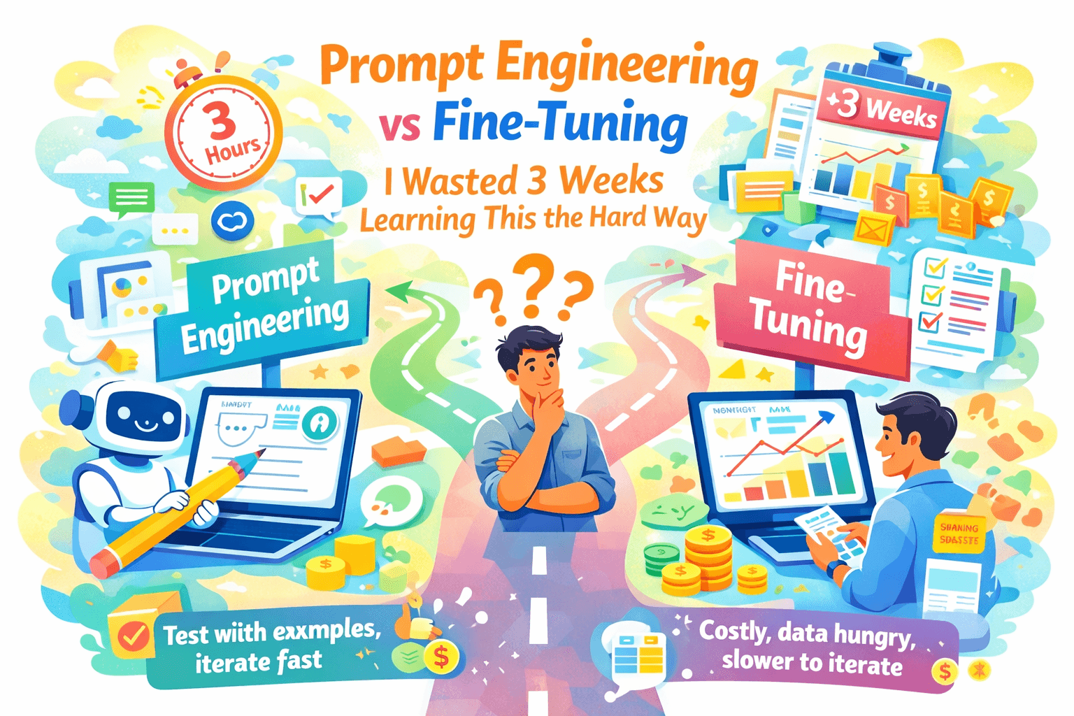 Prompt Engineering vs Fine-Tuning: I Wasted 3 Weeks Learning This the Hard Way