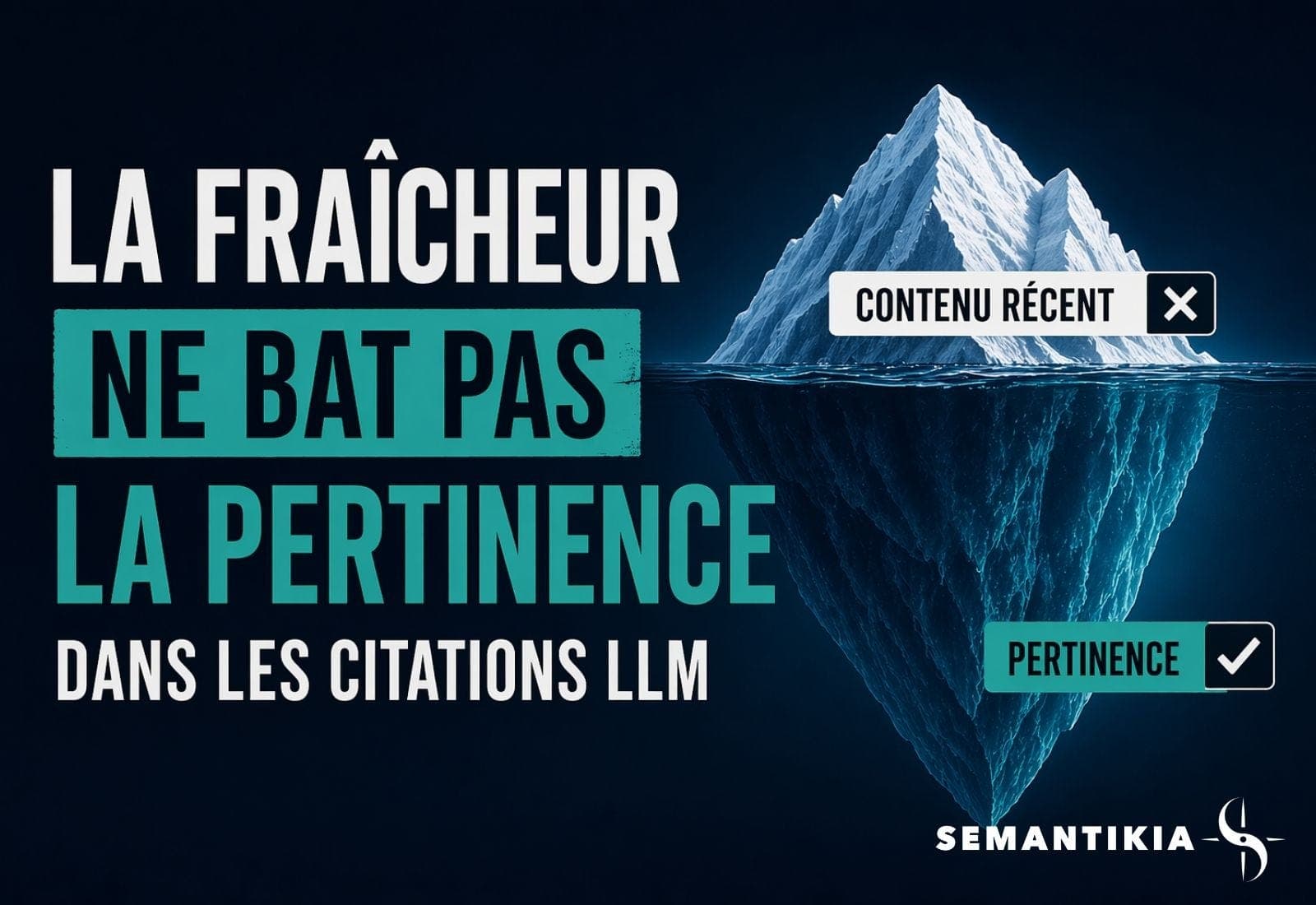 La fraîcheur ne bat pas la pertinence dans les citations LLM