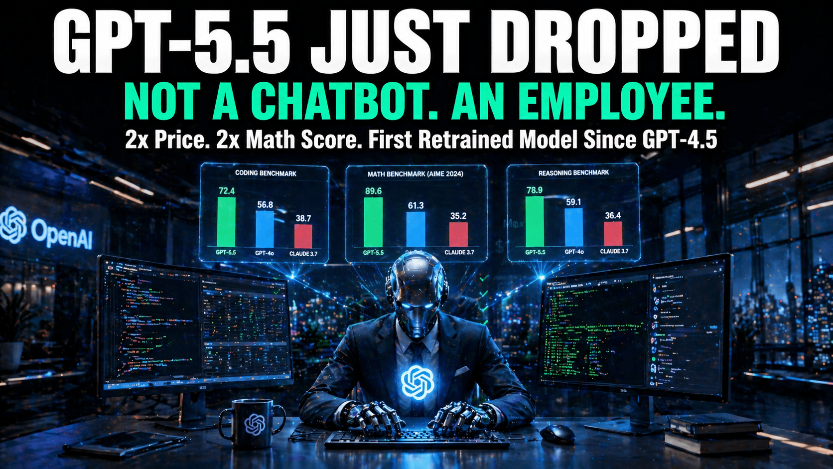 OpenAI Just Dropped GPT-5.5. It’s Not a Chatbot Anymore. It’s an Employee.