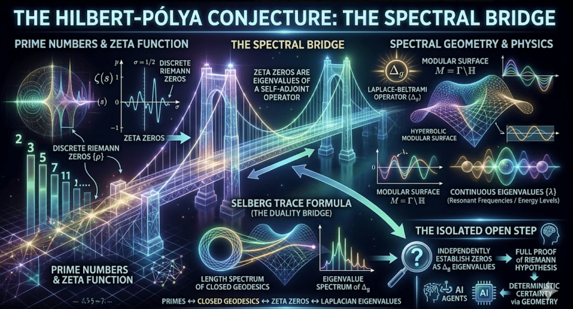 The Hilbert-Pólya Conjecture: The Spectral Bridge
