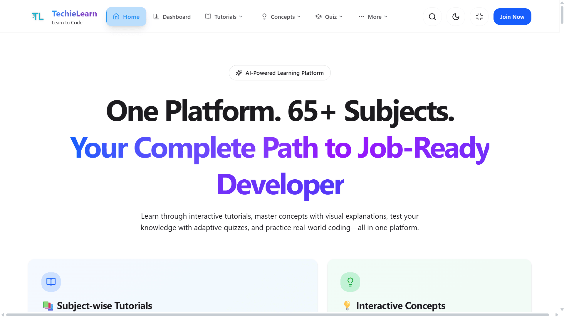 I Built TechieLearn — An AI-Powered Platform to Make Learning Tech Actually Engaging