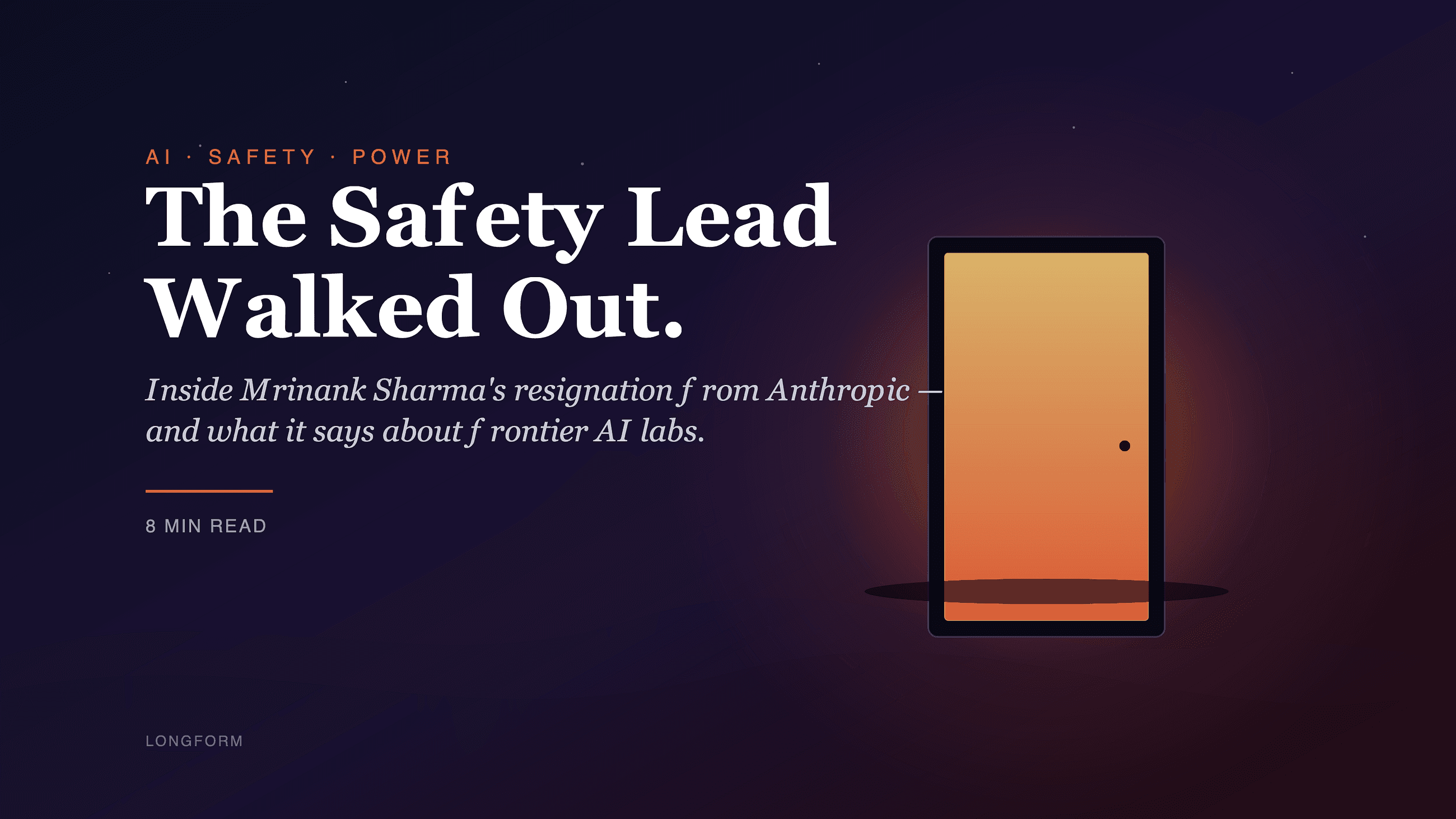 The Safety Lead Walked Out