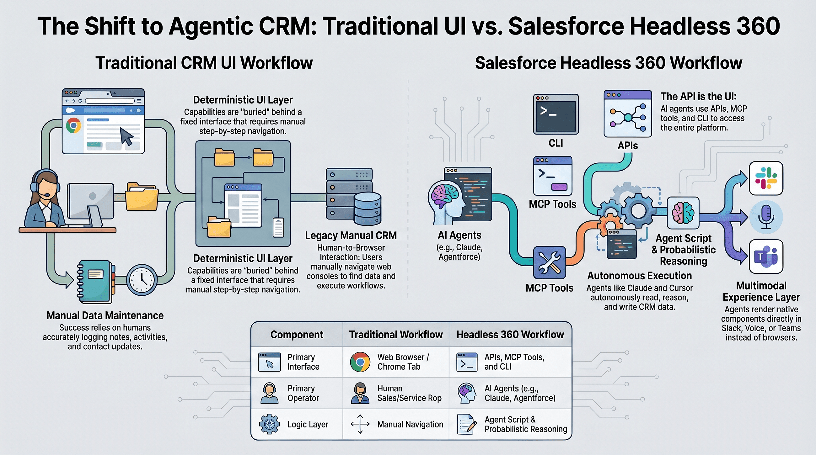 The End of the UI: Why Salesforce Headless 360 Changes Everything for AI Agents