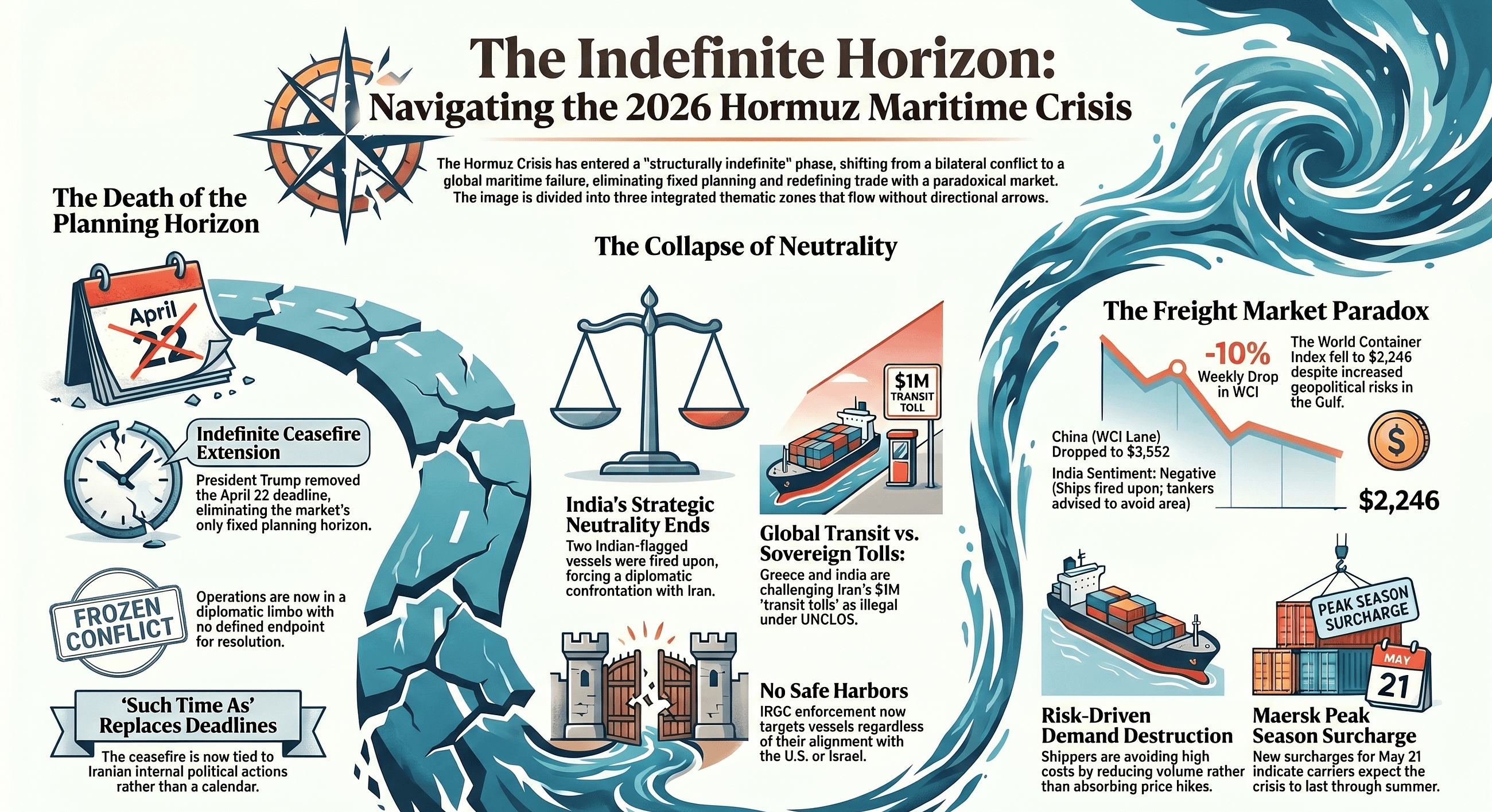 No Deadline, No Counterpart, No Roadmap: The Hormuz Crisis Becomes Structurally Indefinite