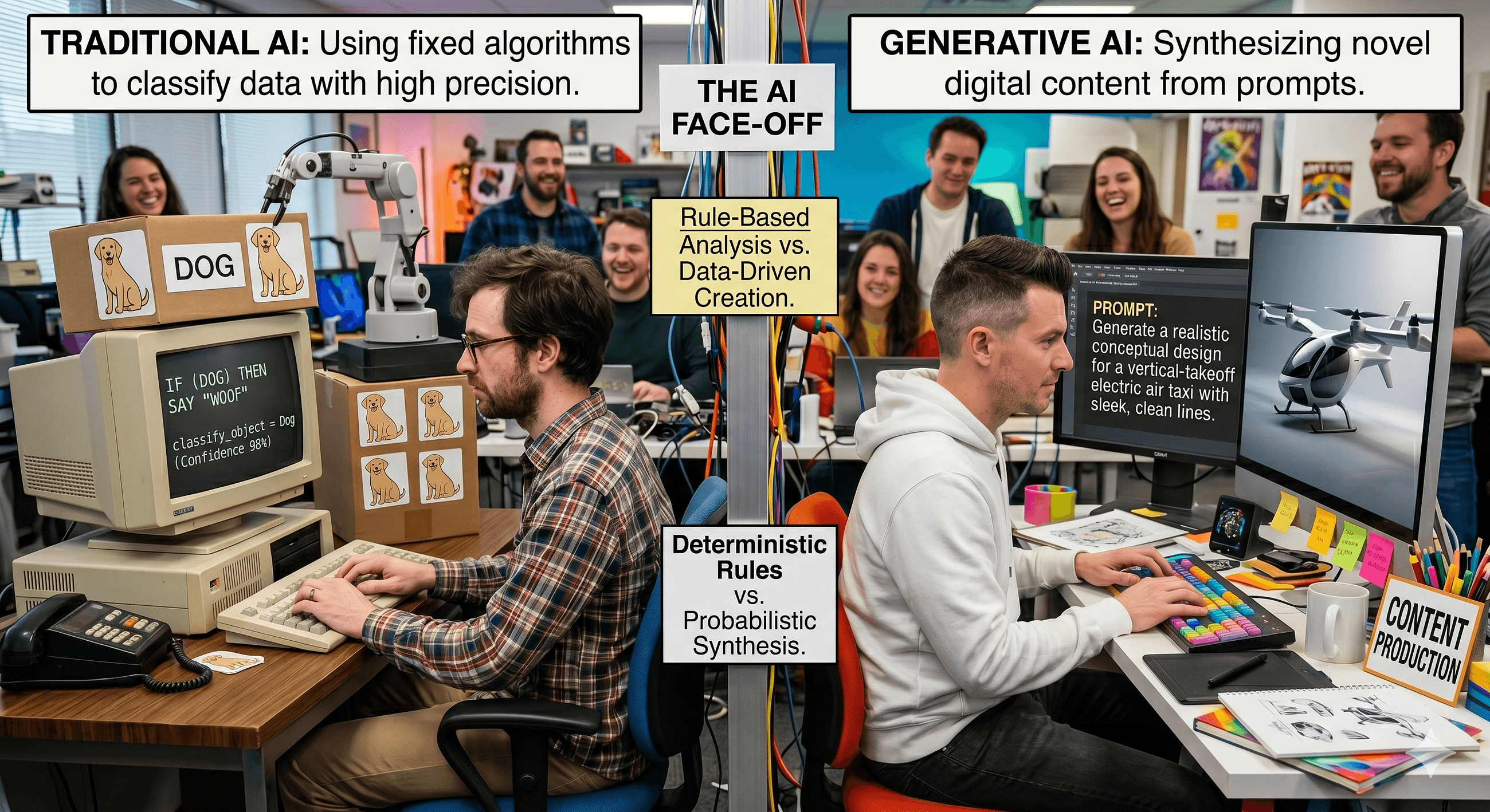 Traditional AI Predicts. Generative AI Creates. Here’s the Difference