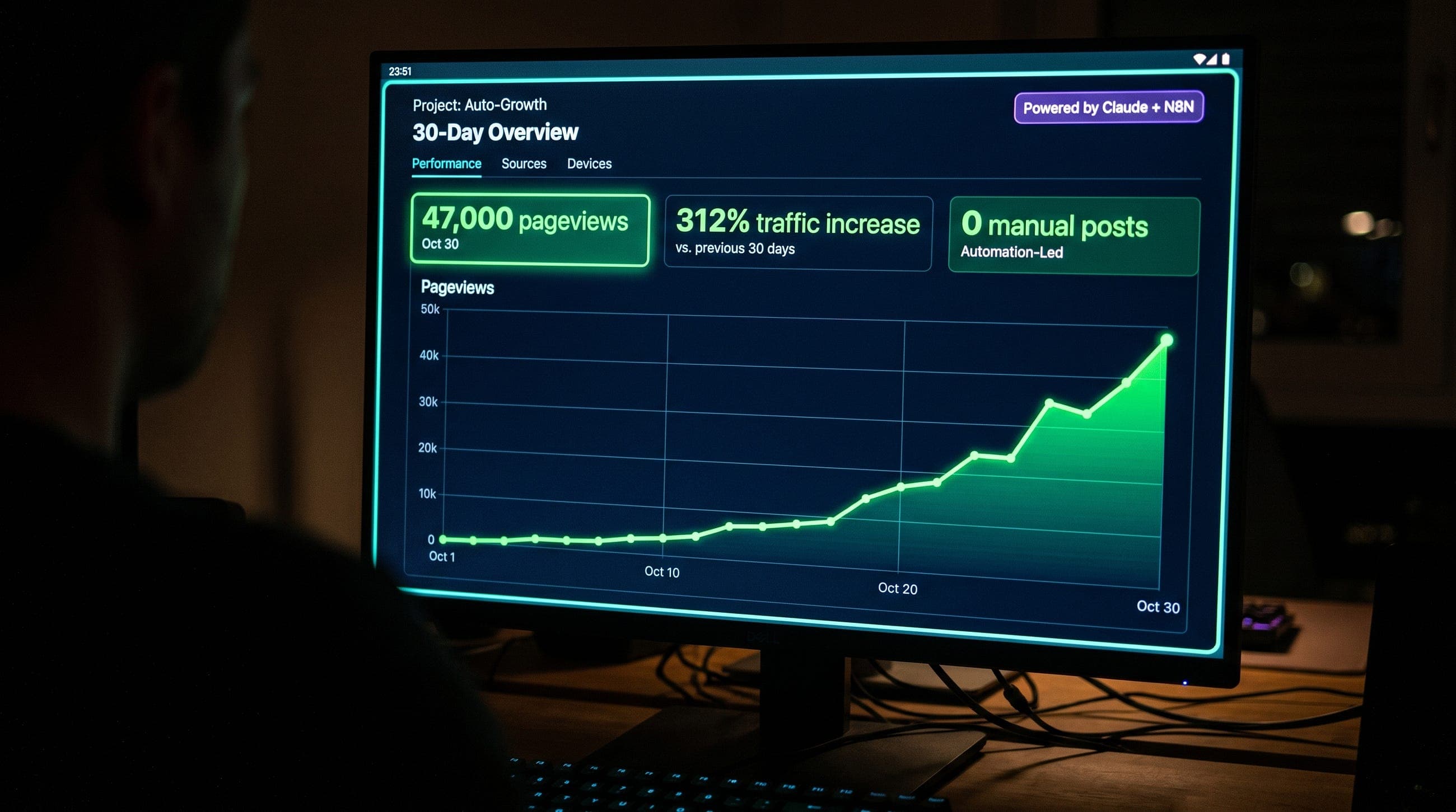 I Let Claude + N8N Run My Entire Blog for 30 Days — Here’s What the Analytics Look Like