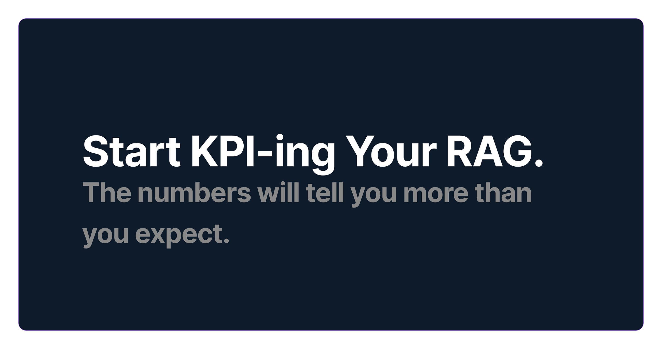 Do you even measure your RAG?