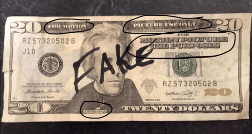 I couldn’t tell the real Dollar bills from the fake ones!