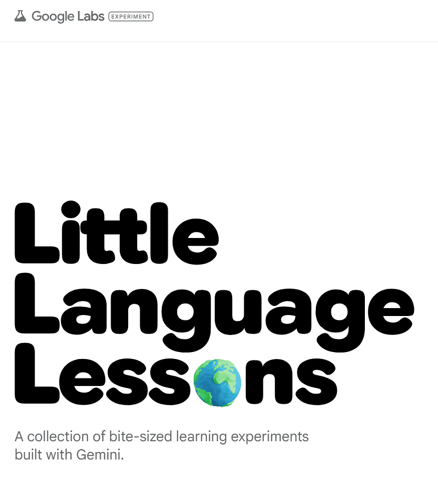 Little Language Lessons: Google’s AI-Powered Take on Real-World Language