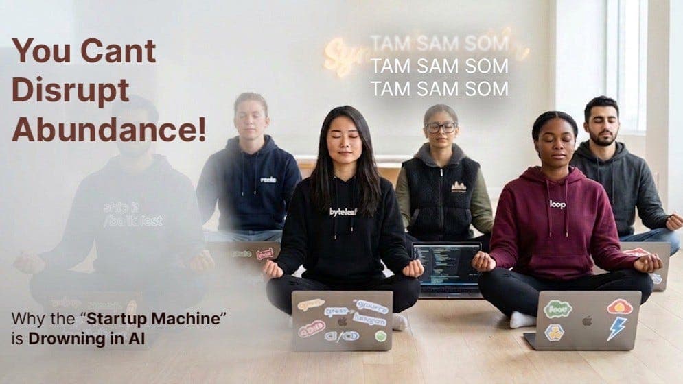 You Cant Disrupt Abundance — Why the Startup Machine is Drowning in AI