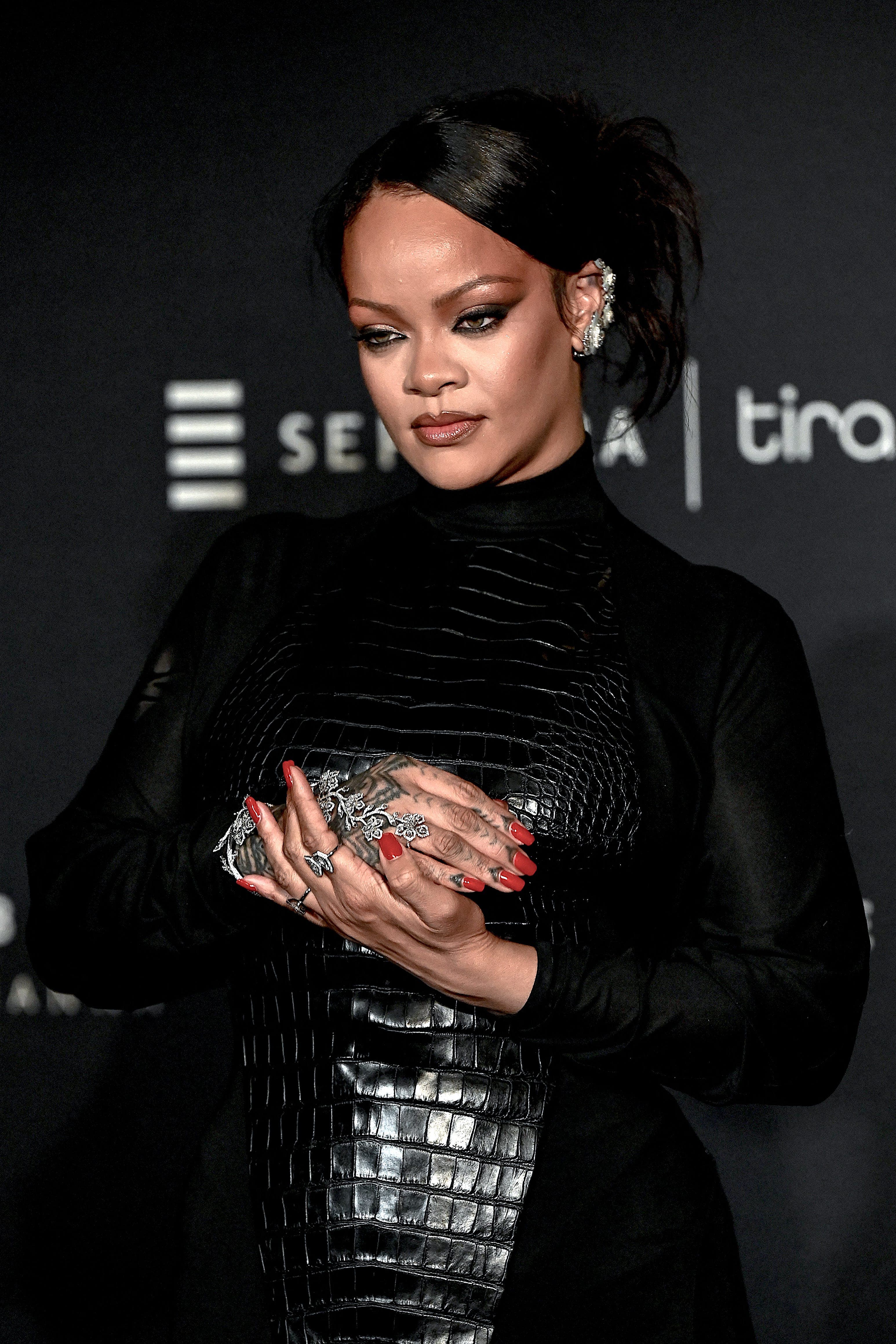 Rihanna Celebrates Her Fenty Beauty Mumbai Launch With Yellow Chartreuse, Black Snakeskin, and Tonal Dressing Galore