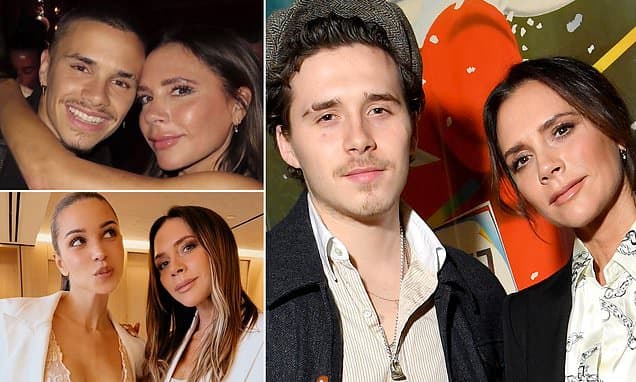 Romeo Beckham leads birthday tributes to mum Victoria as Posh Spice celebrates her 52nd birthday as son Cruz's girlfriend Jackie Apostel says how 'lucky' they are 'to be surrounded by her kindness'
