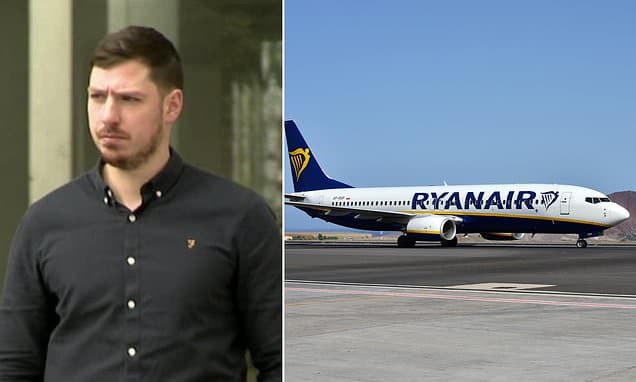 Ryanair passenger begs for forgiveness after 'sexually assaulting air stewardess on flight to Ireland following "mind-boggling" intake of alcohol'