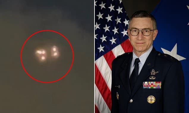 UFO cluster spotted over mysterious base tied to missing Air Force scientist