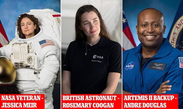 Who will be the next person to walk on the moon? The most likely candidates revealed, as NASA counts down to its return to the lunar surface for the first time in over 50 years