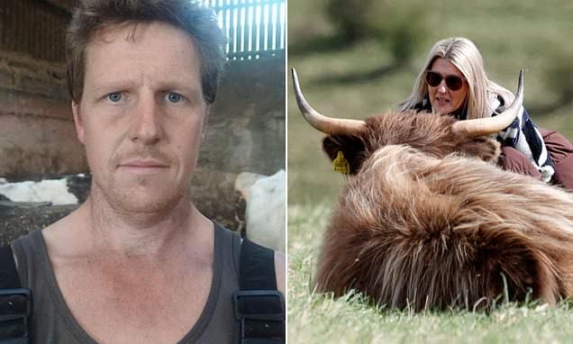 Farmer vows to crossbreed his Highland cows to make them 'less photogenic' in bid to stop influencers hugging them and taking selfies