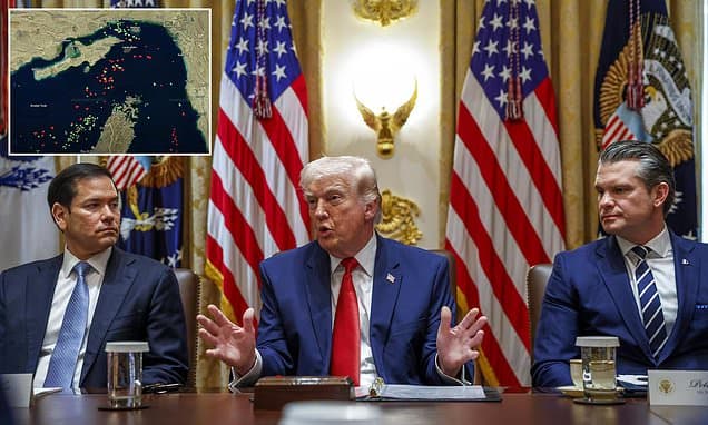 Trump's inner circle rushes to emergency Situation Room briefing as Iran chokes off the world's oil supply