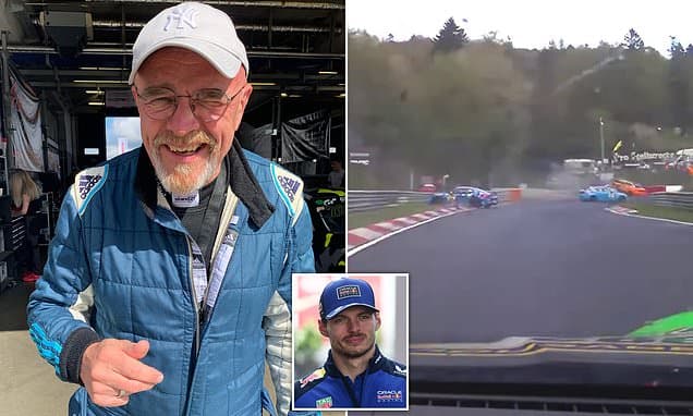 Racing driver is killed after shocking seven-car crash as Max Verstappen pays tribute after taking part in event