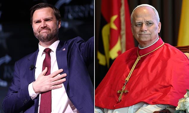 JD Vance extends olive branch to Pope Leo amid their feud and says he's 'grateful' for pontiff's words on Trump