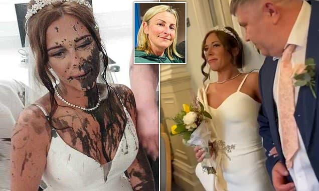 'I turned round and she'd thrown black paint all over me!' Bride whose fairytale wedding was ruined when her sister-in-law doused her £1,800 white dress in 'revenge attack' reveals bitter family feud behind it