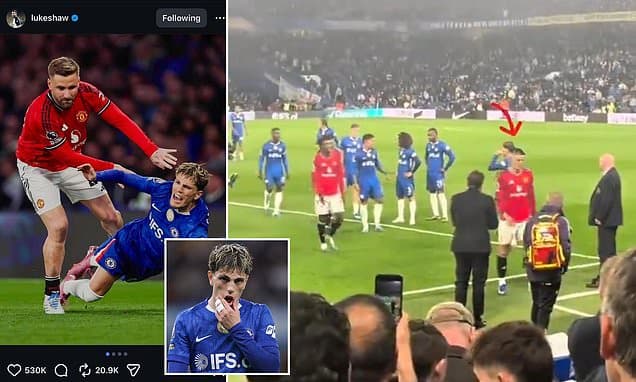 Man United stars brutally mock Alejandro Garnacho: Luke Shaw leads taunts with Instagram dig while players give controversial ex-team-mate the cold shoulder at full time after he admitted doing 'bad' things before his Old Trafford exit