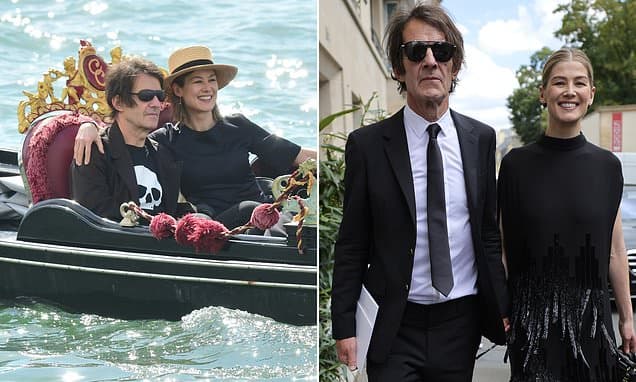 Meet Mr Rosamund Pike: The VERY upper class, twice-divorced eccentric ex-heroin addict 20 years her senior who almost nobody knew existed until she name-checked him at the Oliviers