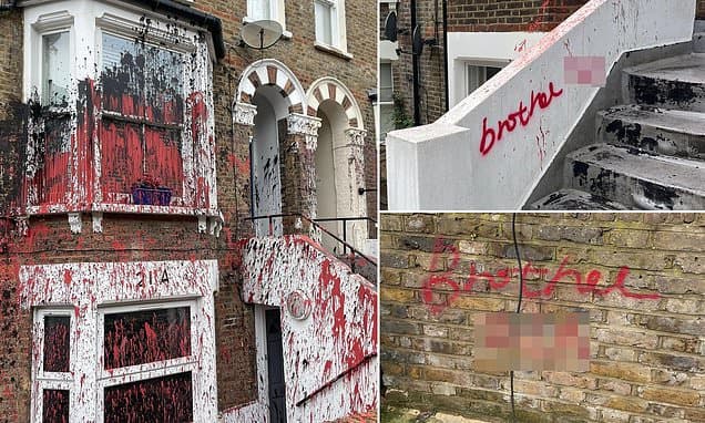 'Chinese gang turf wars' could be behind red and black paint attacks on row of houses across Britain that have left residents 'traumatised'