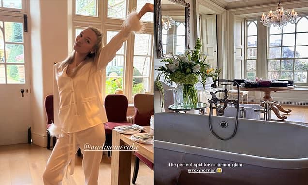 Newly-married Roxy Horner shares first wedding day snap hours after tying the knot with Jack Whitehall in a lavish Cotswolds ceremony