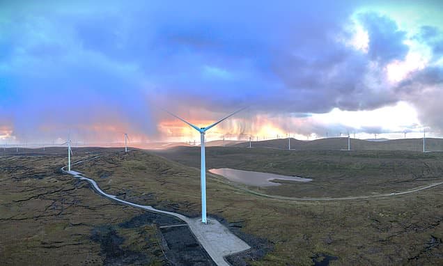 Shetland windfarm owner is paid £10million-a-year to turn off turbines during gale force winds - while people living in its shadow fork out for some of Britain's highest energy bills