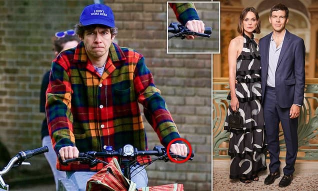 Keira Knightley's husband of 13 years ditches his wedding ring weeks after mystery over the actress dropping her married name from £11million company