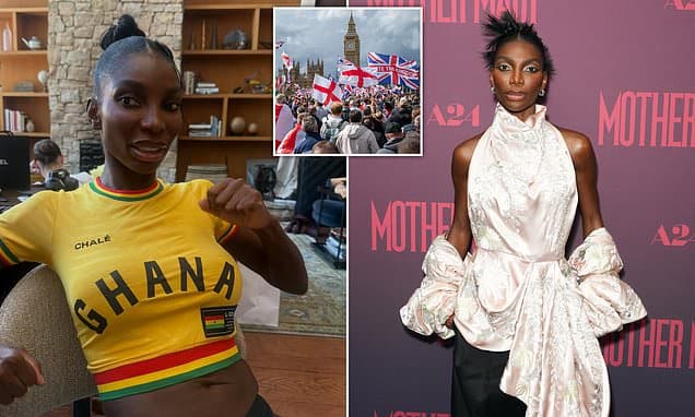 Michaela Coel says African people don't want to live in Britain any more - as she reveals she feels 'more at peace' in Ghana than London