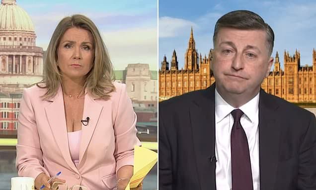 Good Morning Britain's Susanna Reid locks horns with Secretary of State Douglas Alexander in furious grilling, leaving MP begging 'will you let me answer' as ITV hosts speak over each other in 'laughable and embarrassing' interview