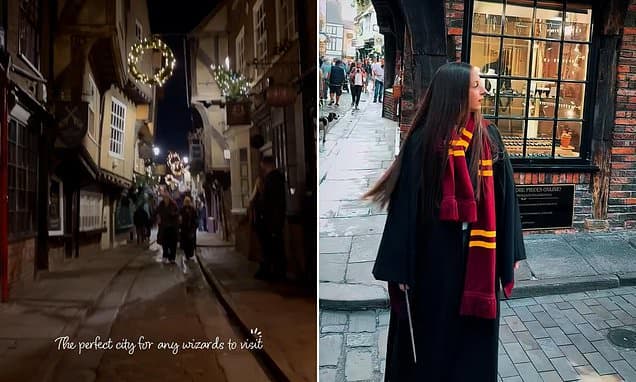 'Tourists are turning our city into a Harry Potter theme park': Residents say their iconic medieval streets are being ruined by 'tacky' merchandise shops